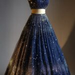 Chrystal work night vibe lehenga